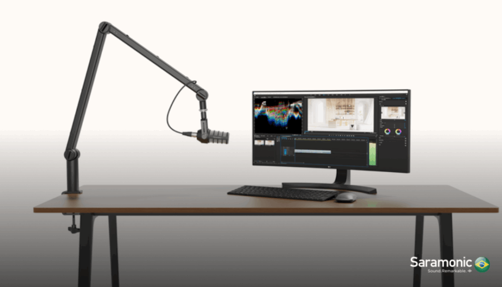 microfone para podcast saramonic
