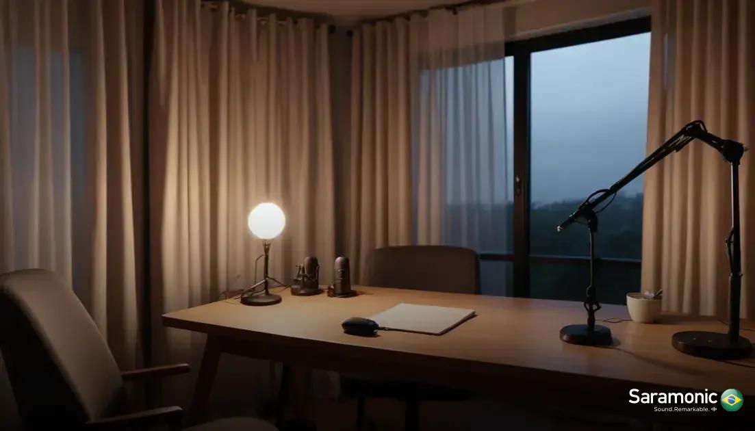 A escolha do ambiente ideal para gravar com microfone USB