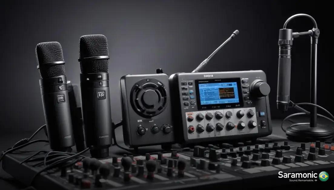 equipamentos essenciais para gravação e comunicação wireless