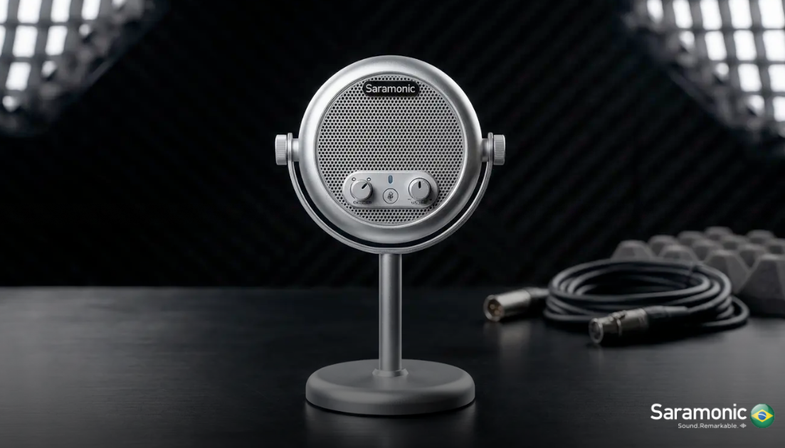 vantagens do microfone condensador para podcasts